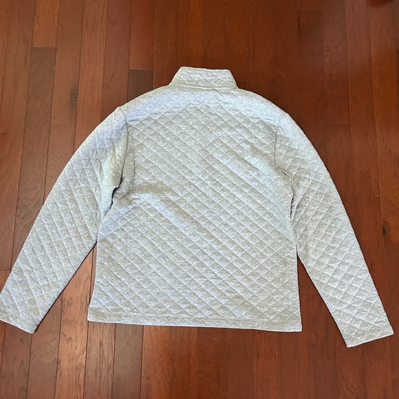 Perry Ellis Mens XL Gray Quilted 1/4 Snap Long Sleeve Mock Neck Pullover Sweater - Picture 8 of 9